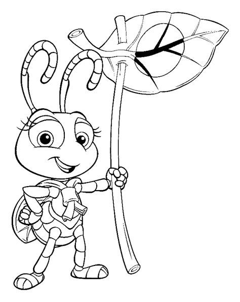 1001 paws on a mop - A Bug's Life Coloring Pages for Kids