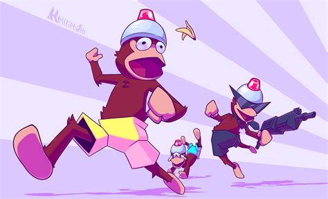 ape escape monkeys by HellfireJefe on Newgrounds