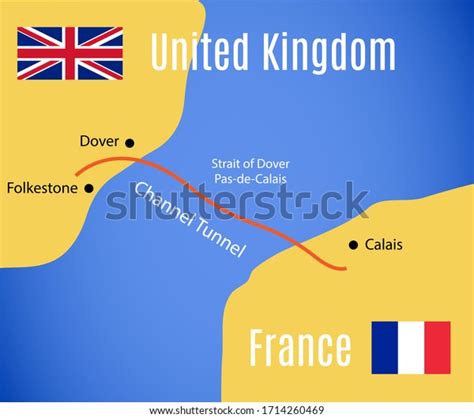 Schematic Map Eurotunnel Channel Tunnel Vector Stock Vector (Royalty Free) 1714260469 | Shutterstock