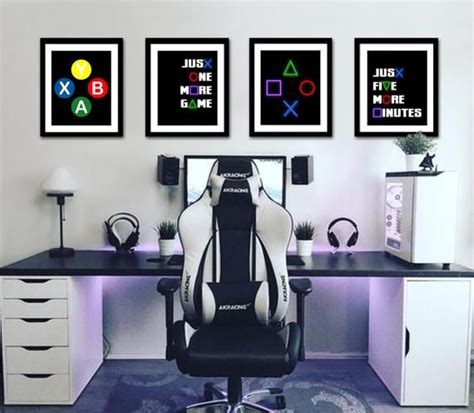 Gaming Wall Art Set of 4 Gaming Prints Set Video Game Print - Etsy Australia | Fortnite bedroom ...