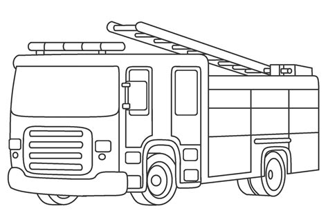 Free Fire Truck Coloring Page - Free Printable Coloring Pages