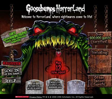 Screenshot of Goosebumps: Enter HorrorLand (Browser, 2008) - MobyGames