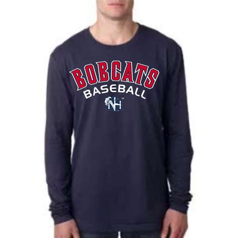 NH Bobcat Baseball » T's/Hoodies » NH Bobcat ADULT Cotton Long Sleeve T-shirt