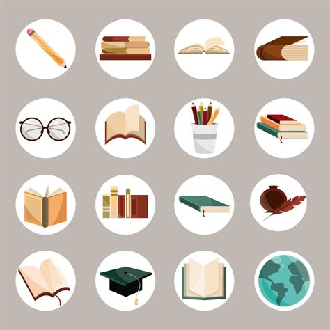 literacy education icon set 3718274 Vector Art at Vecteezy