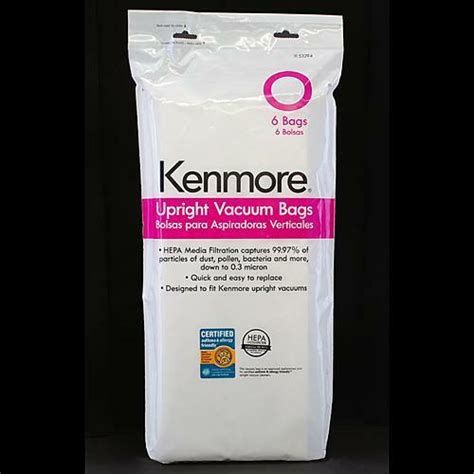 6 Pk.Type O HEPA Vacuum Bags for Upright Vacuumss | Kenmore