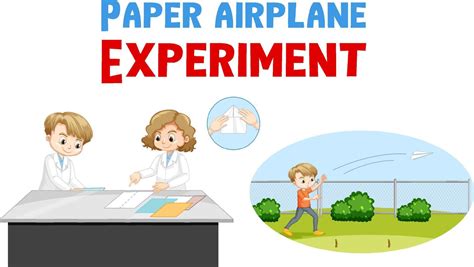 Paper airplane experiment with scientist kids 3755760 Vector Art at ...