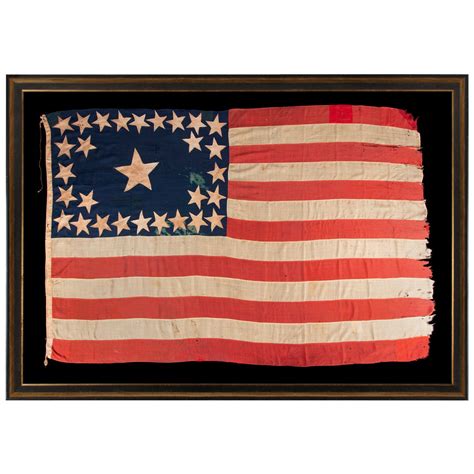 31 Star Antique American Flag, California Statehood, 1850-58, Very Rare ...