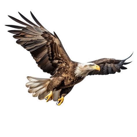 Premium AI Image | Bald Eagle Flying Isolated On White Background Stock ...