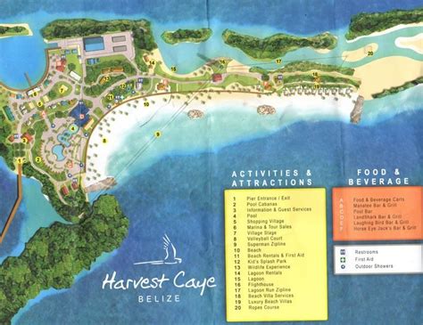 Resort Map | Harvest Caye | Belize