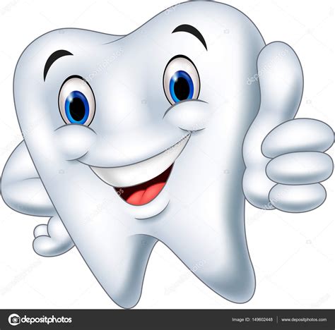 Cartoon tooth giving thumb up Stock Vector Image by ©tigatelu #149602448