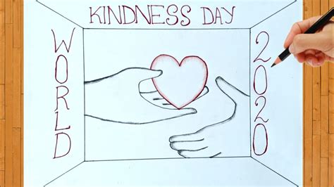 World Kindness Day Drawing || Poster On Kindness Day 2020 || How To ...