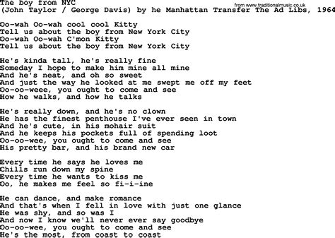 Bruce Springsteen song: The Boy From Nyc, lyrics