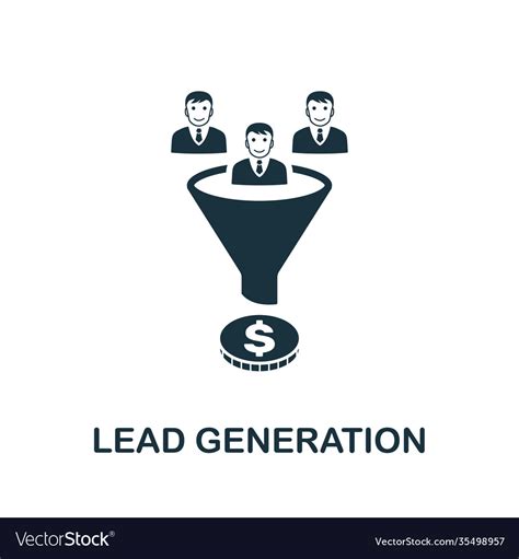 Lead generation icon symbol creative sign from Vector Image