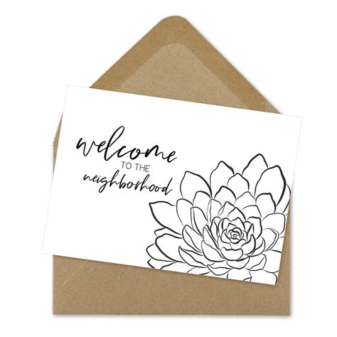 Welcome to the Neighborhood Printable Card, Neighbor Card, Neighborhood Welcome A6 - Etsy