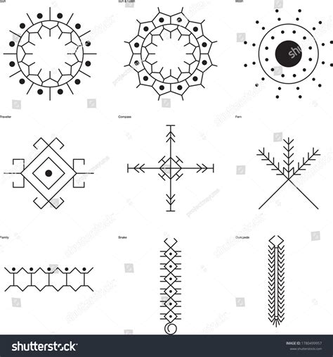 Traditional Ancestral Philippine Tattoos 库存矢量图（免版税）1780499957 | Shutterstock