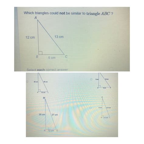 Answered: Which triangles could not be similar to… | bartleby