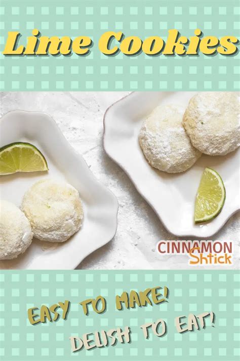 Lime Cookies - Super Easy to Make, Zesty Flavor | Dairy Free Option