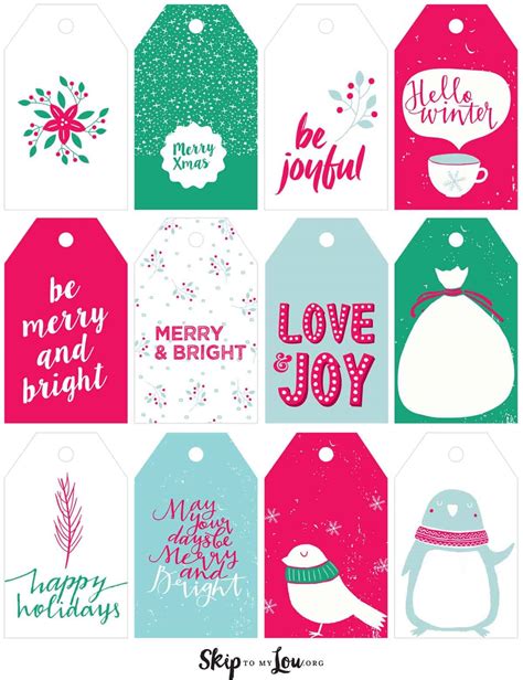 Printable Christmas Gift Tags | Skip To My Lou