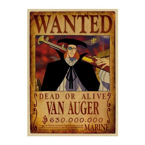 Affiche Wanted One Piece Van Auger | Laboutique-Onepiece