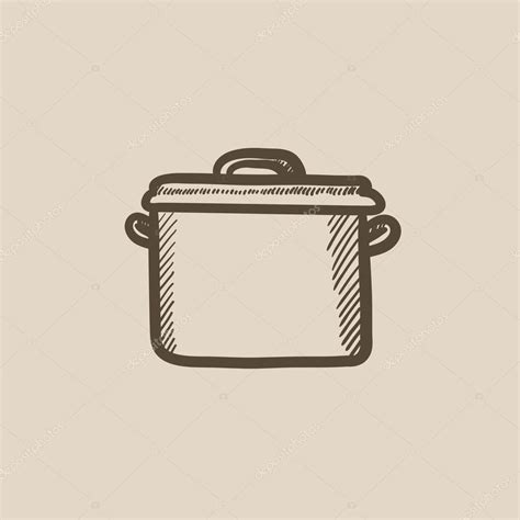 Saucepan sketch icon. Stock Vector by ©VisualGeneration 115047020