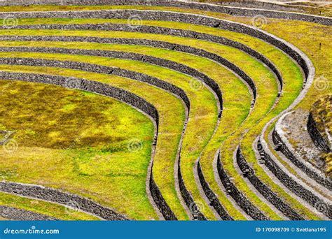 Agricultural Terracing of Moray, Peru Stock Image - Image of green, archaeological: 170098709