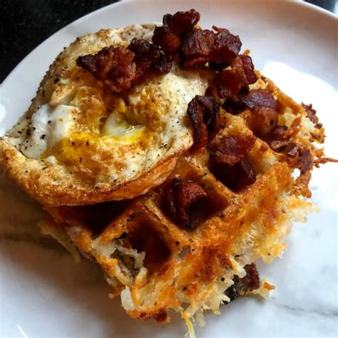 Bacon & Cheese Hash Brown… Waffles – A Modern Housewife