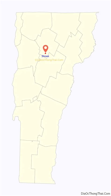 Map of Stowe CDP, Vermont - Thong Thai Real