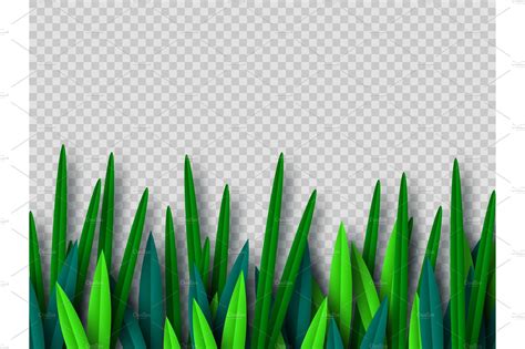 Vector green grass border. | Pre-Designed Illustrator Graphics ~ Creative Market