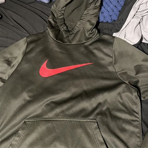 Used Green Nike hoodie Size-L #Nike #Basketball - Depop