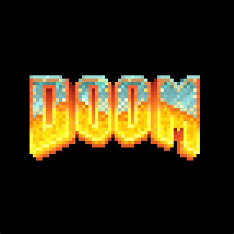 Doom Logo Created by Alex Griendling Website... | it8Bit | Doom game, Doom, Pixel art