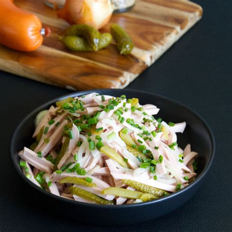 Bavarian Sausage Salad - Recipe For Quick Lunch Or Dinner!