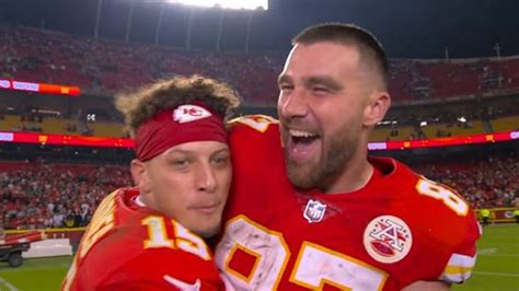 Patrick Mahomes crashed Travis Kelce’s postgame TV interview | Kansas ...