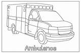 Ambulance Coloring Pages Printable Sketch Page sketch template