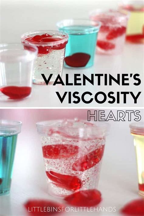 Valentine's Day Viscosity Experiment - Little Bins for Little Hands