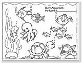 Coloring Pages Of Fish Tank sketch template