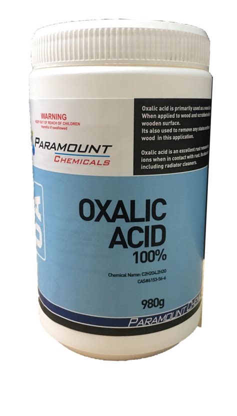 Buy Oxalic Acid online | Paramount Chemicals, Melbourne, Victoria