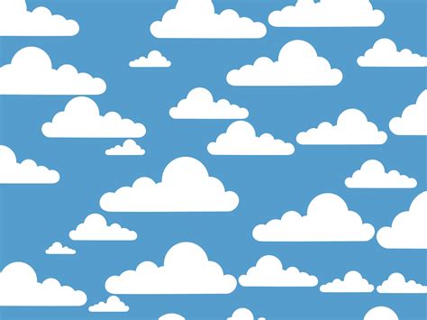 OnlineLabels Clip Art - Simple Clouds