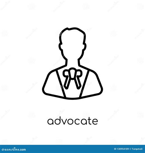 Advocate Icon. Trendy Modern Flat Linear Vector Advocate Icon on Stock Vector - Illustration of ...