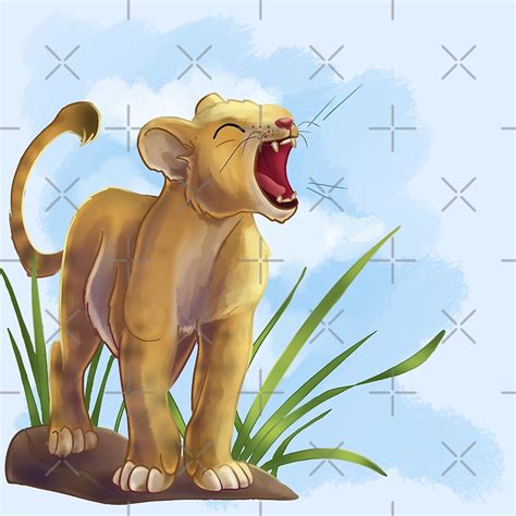 "Lion Cub ROAR" by Unicornarama | Redbubble