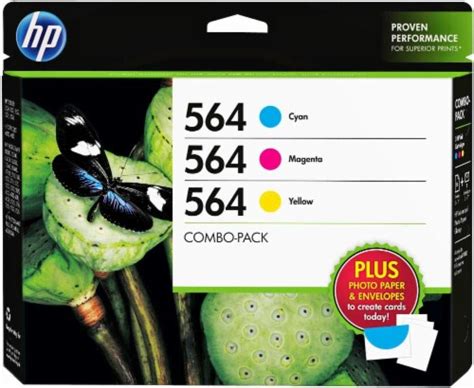 HP 564 Original Ink Cartridges - 3 Piece - Cyan/Magenta/Yellow, 3 Piece ...