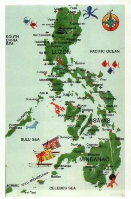 MAP OF THE Philippines, Quezon, Manila, South China Sea, Pacific etc ...