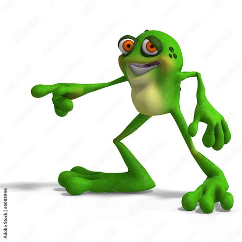 Cartoon Frog with funny Face.contains Clipping Path Stock Illustration ...