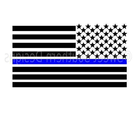 Thin Blue Line Flag Vector at GetDrawings | Free download