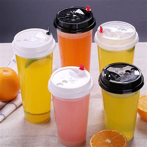 2020 700ml 24 Oz Disposable Plastic Cups Cold Hot Drinks Juice Coffee Milky Tea Cup Thicken ...