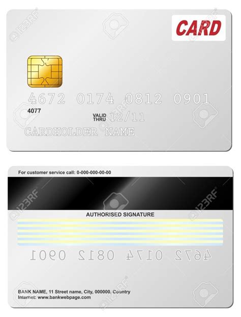 Blank Credit Card Vector Template Front And Back View Royalty Free intended for Credit Card ...