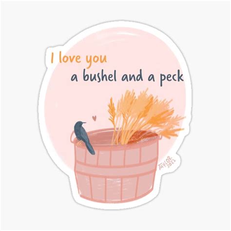 "Bushel and a Peck" Sticker for Sale by taylorsarttable | Redbubble