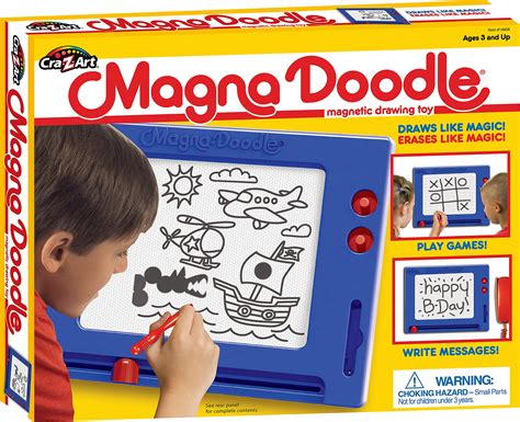 Buy Cra-Z-Art Retro Magna Doodle Magnetic Drawing Board for kids 3 and up, Blue/White Online at ...