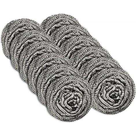 12 pack stainless steel scourers by scrub it - steel wool scrubber pad ...