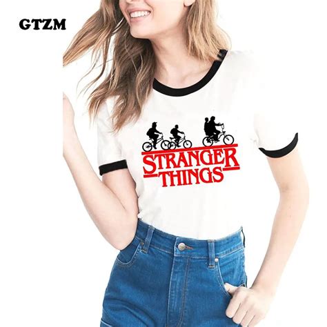 GTZM Stranger Things Tshirt Women 2017 Summer Letter T shirts Printing Bts Funny Tee Shirt For ...