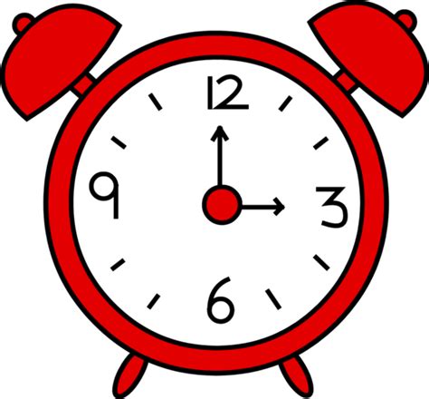 Red Alarm Clock Design - Free Clip Art